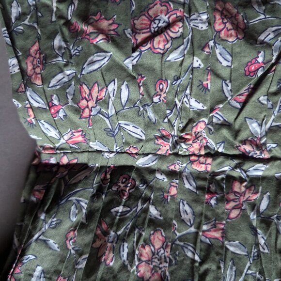 Sézane Julia Skirt | Khaki Indian flowers - Picture 7 of 16